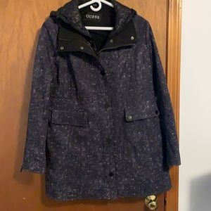 Guess rain coat size XL with hood